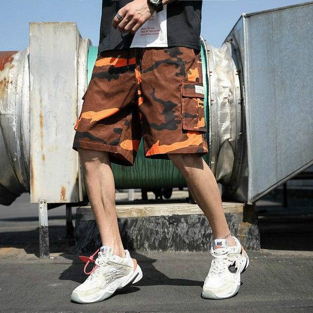 Loose Fit Cargo Shorts for Men with Drawstring Waist