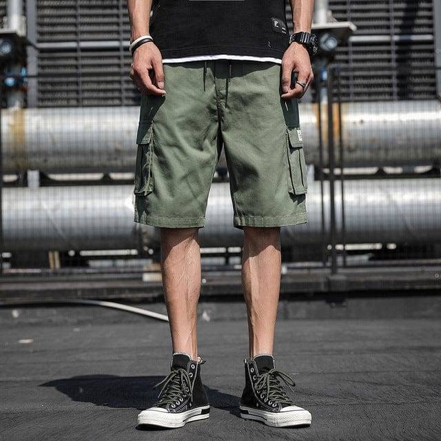 Loose Fit Cargo Shorts for Men with Drawstring Waist