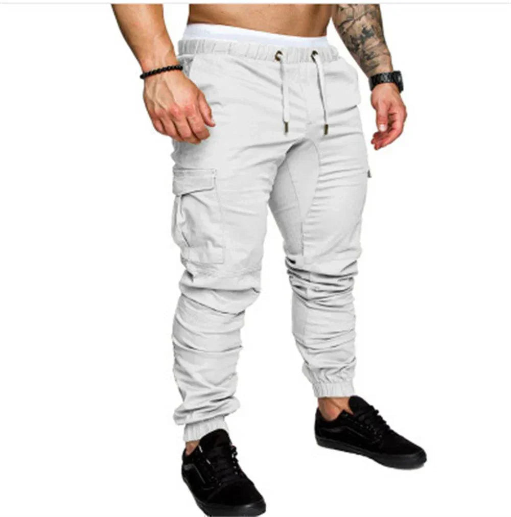 Men's Outdoor Cargo Trousers with Multiple Pockets