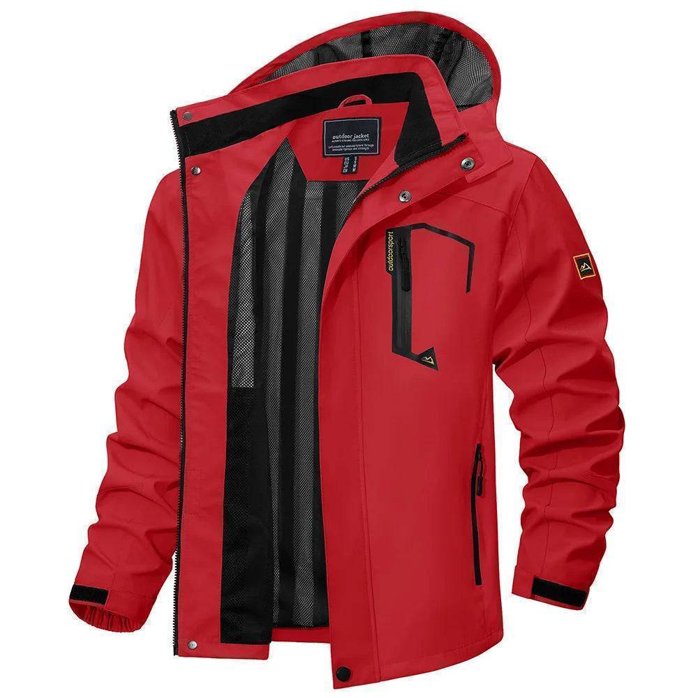 Lightweight Waterproof Rain Jacket for Men with Removable Hood