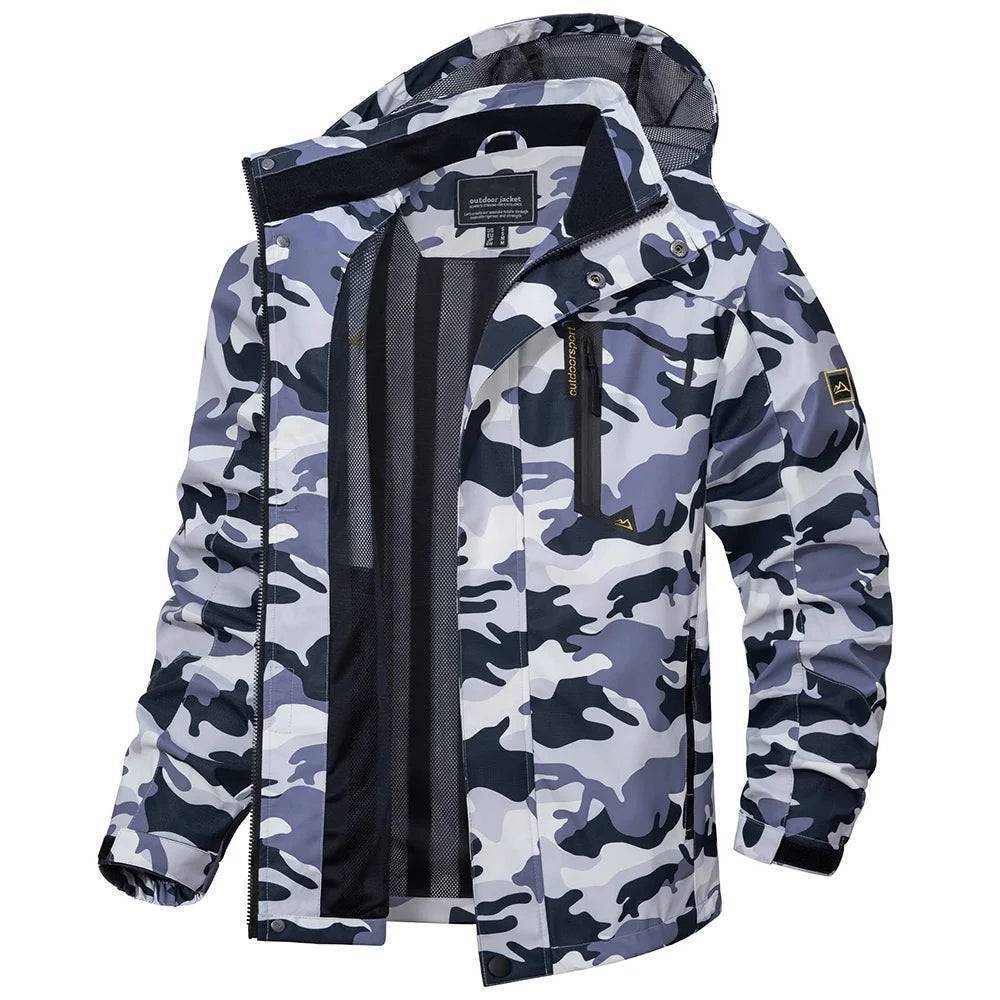 Lightweight Waterproof Rain Jacket for Men with Removable Hood