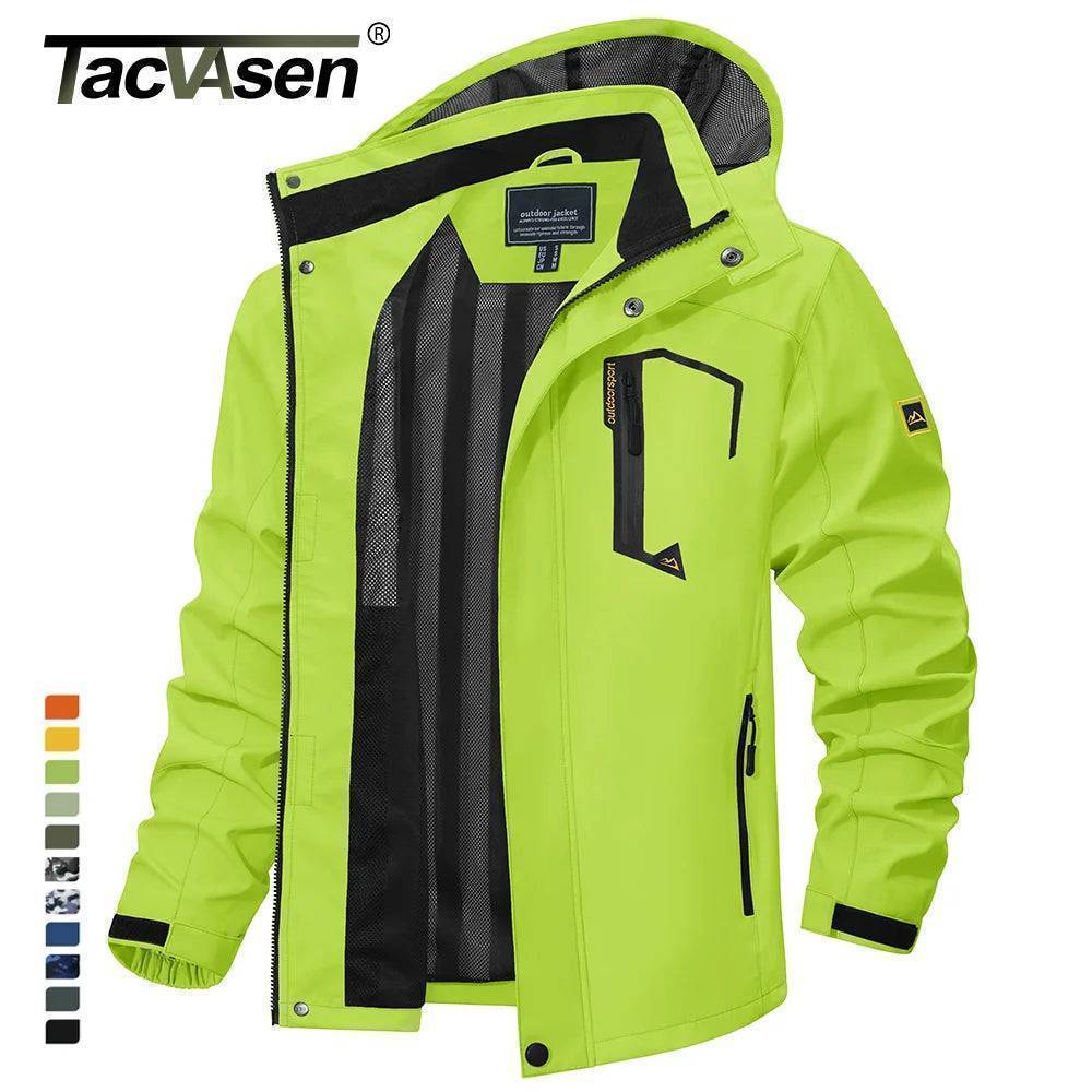 Lightweight Waterproof Rain Jacket for Men with Removable Hood