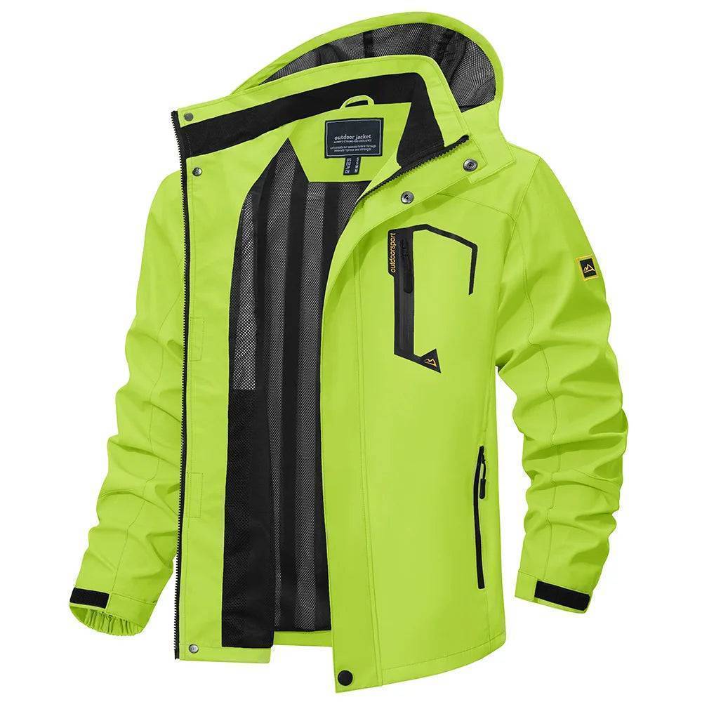 Lightweight Waterproof Rain Jacket for Men with Removable Hood