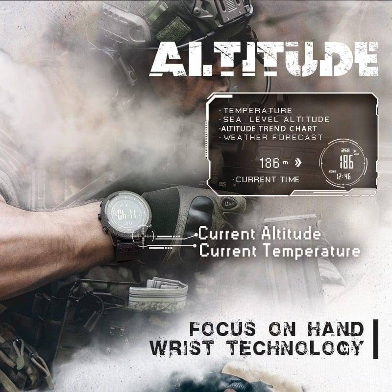 Digital Watch for Men - Features Altimeter, Barometer, Compass