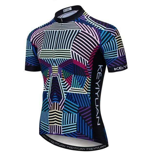 Breathable Cycling Jersey for Men with Full-Length Zipper