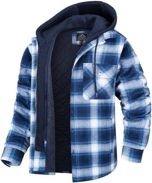 Flannel Jacket with Quilted Lining for Men