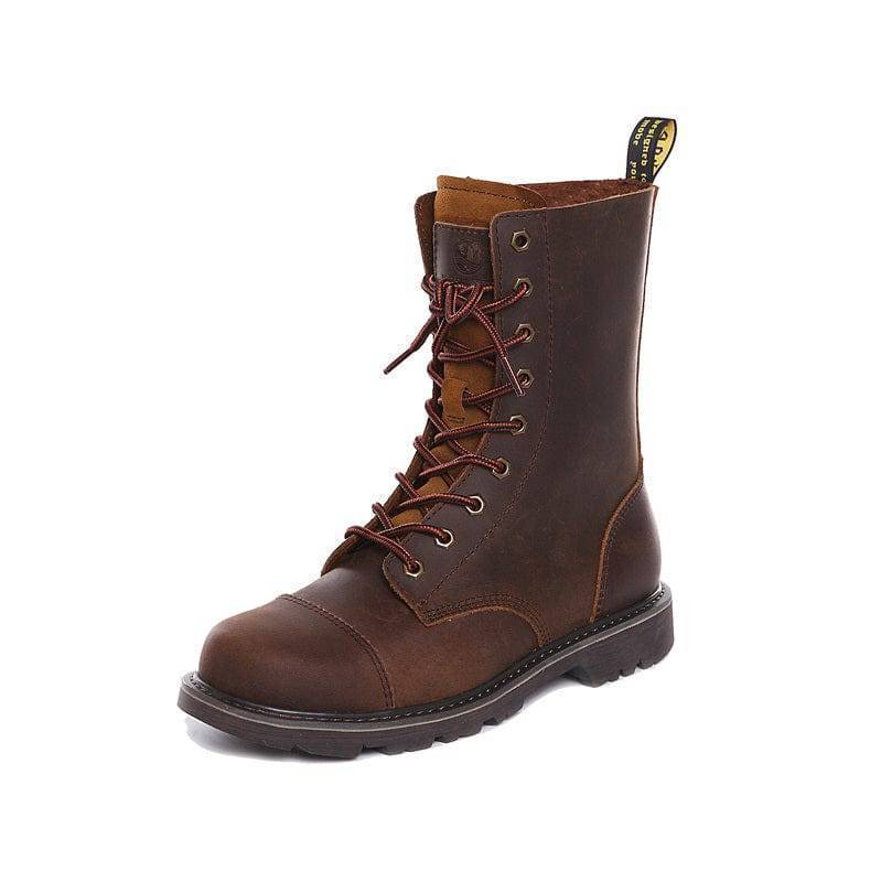 Durable High-Top Leather Boots for Men's Hunting