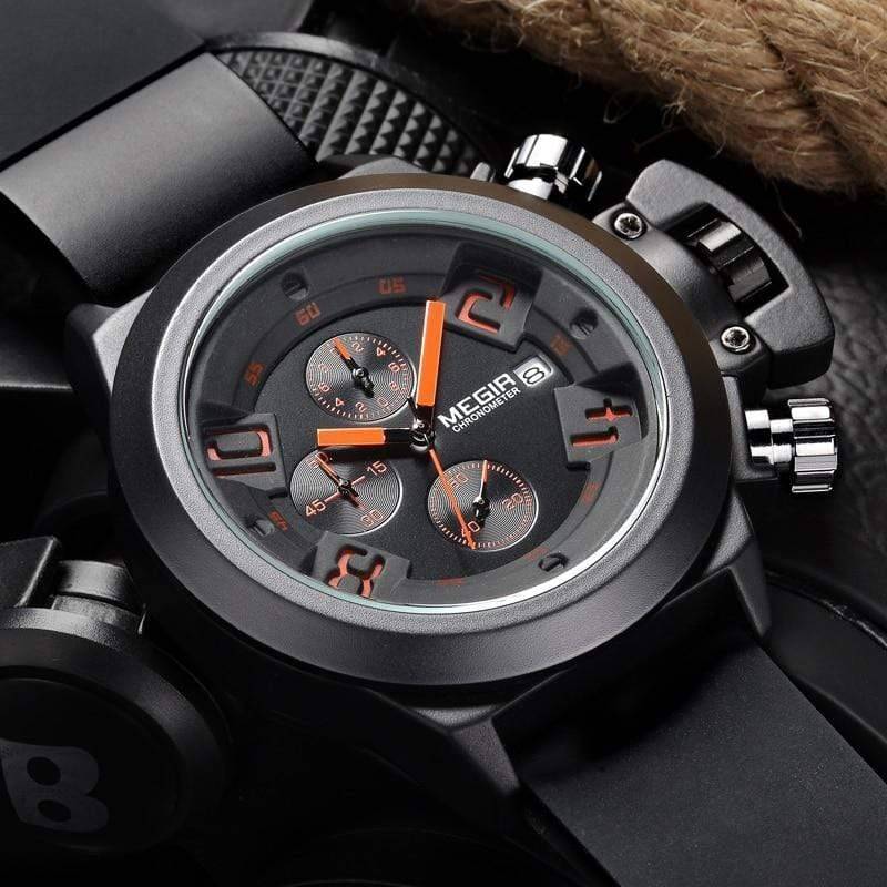 Men's Sports Watch with Large Dial - Durable Military Design