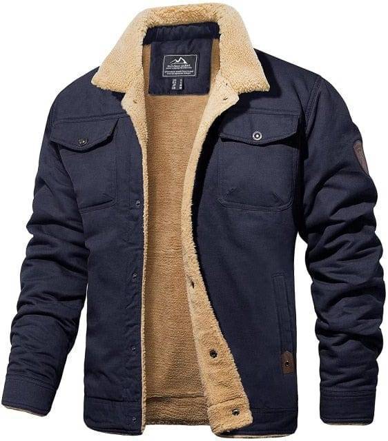 Men's Trucker Parka Jacket with Sherpa Lining – Durable Design