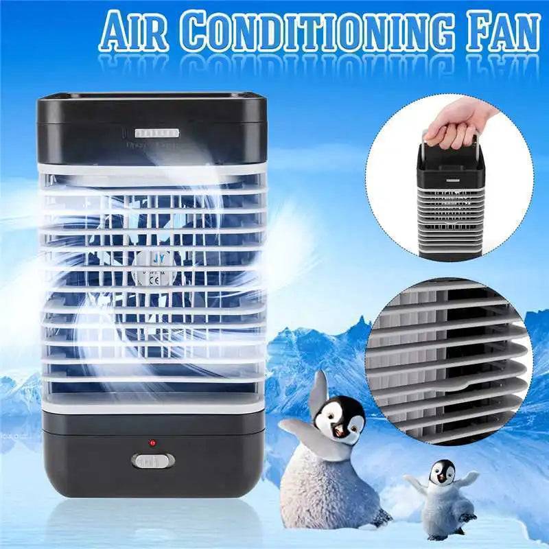Compact USB Air Cooler Fan – Ideal for Camping and Home Use