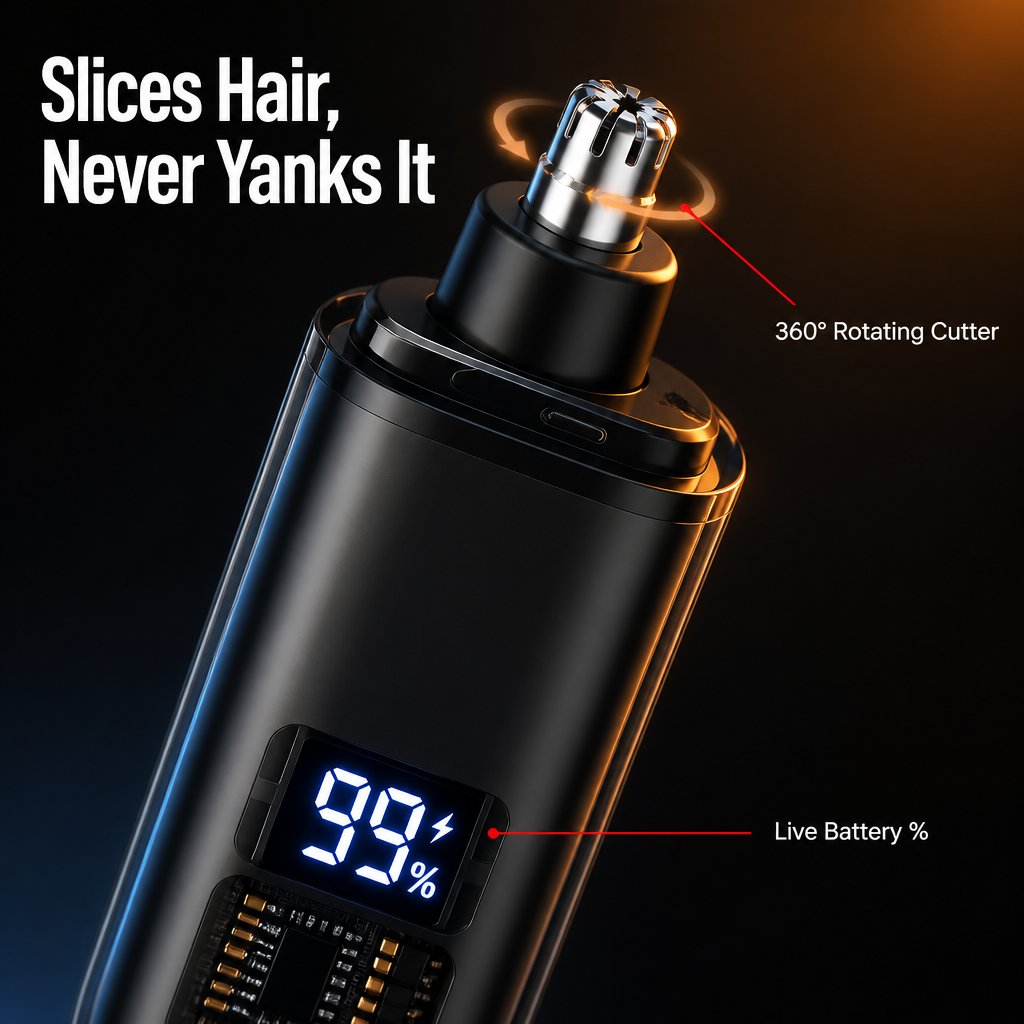 LumaVive™ — Trim Nose Hair Cleanly in 60 Seconds, No Eye-Watering Pain