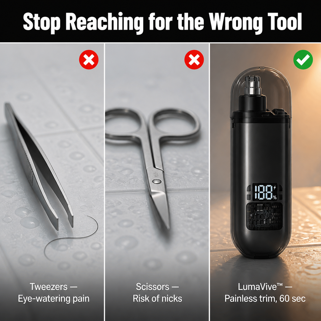 LumaVive™ — Trim Nose Hair Cleanly in 60 Seconds, No Eye-Watering Pain