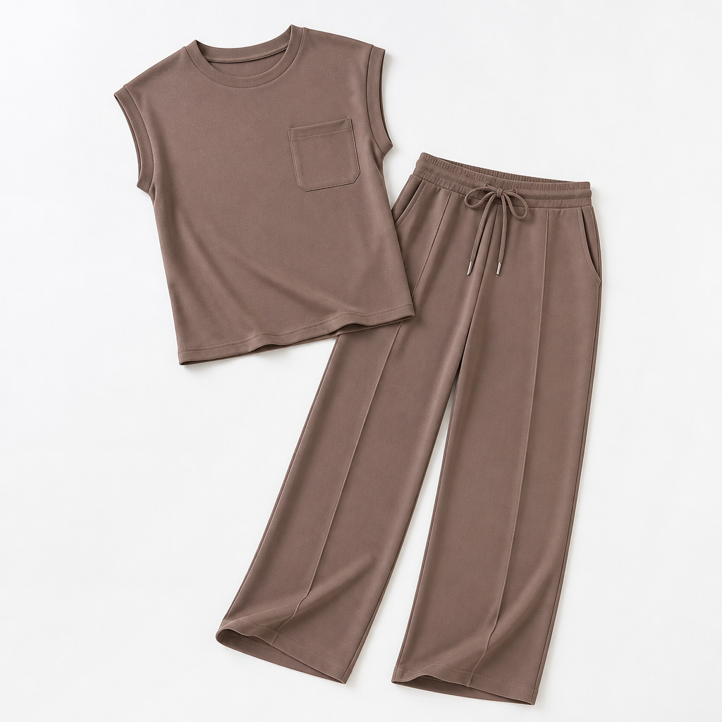 Mirelle™ – Effortless Sleeveless Top & Wide-Leg Pant Set