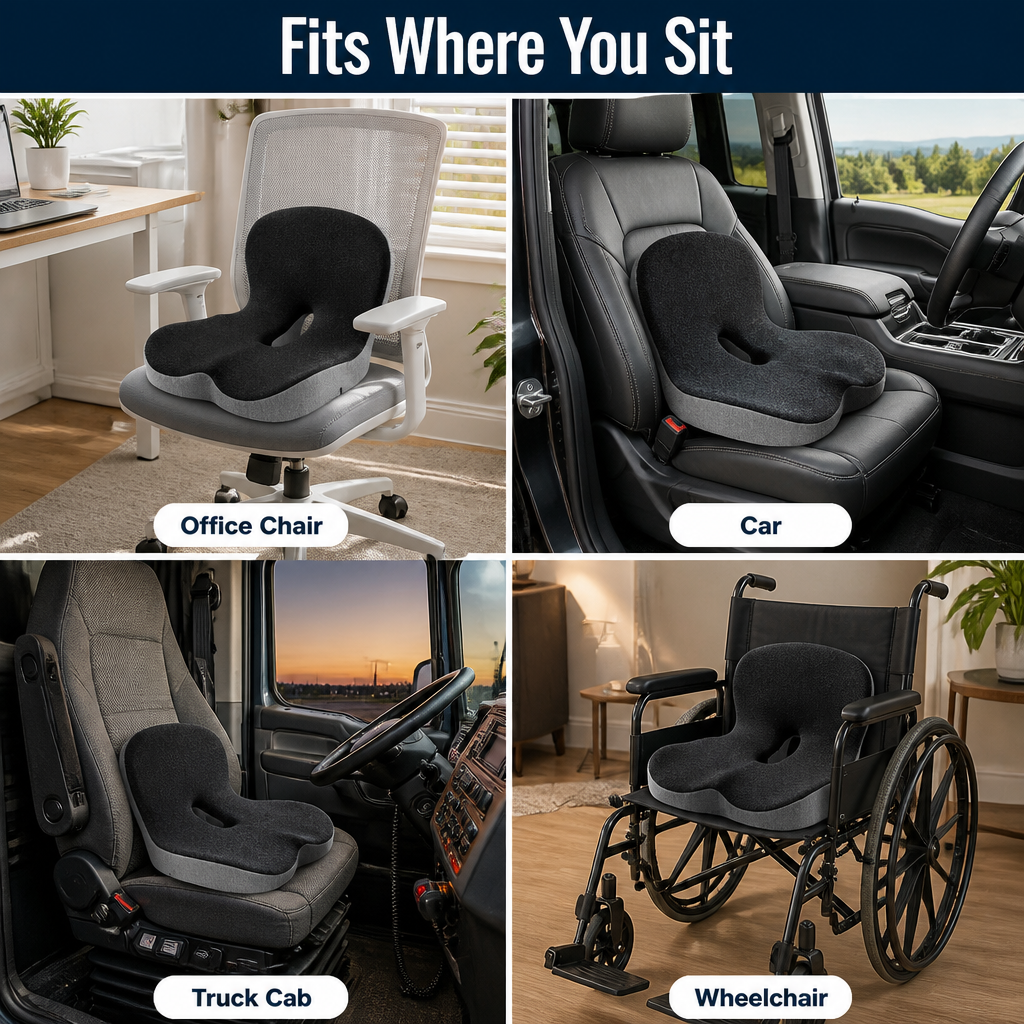 FlexiSeat™ — Cradle Your Back and Tailbone Through Long Sit Sessions