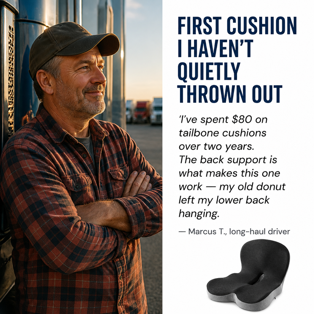 FlexiSeat™ — Cradle Your Back and Tailbone Through Long Sit Sessions