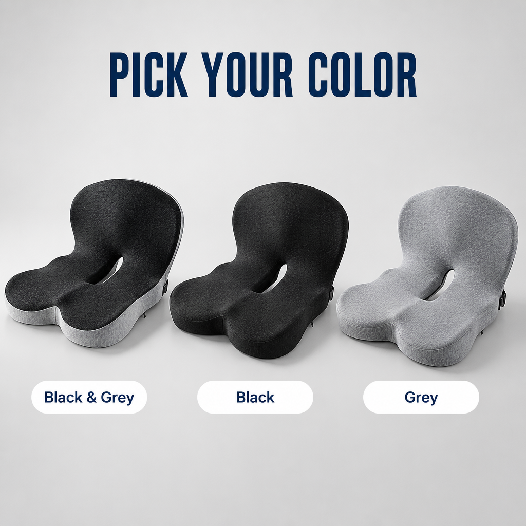 FlexiSeat™ — Cradle Your Back and Tailbone Through Long Sit Sessions