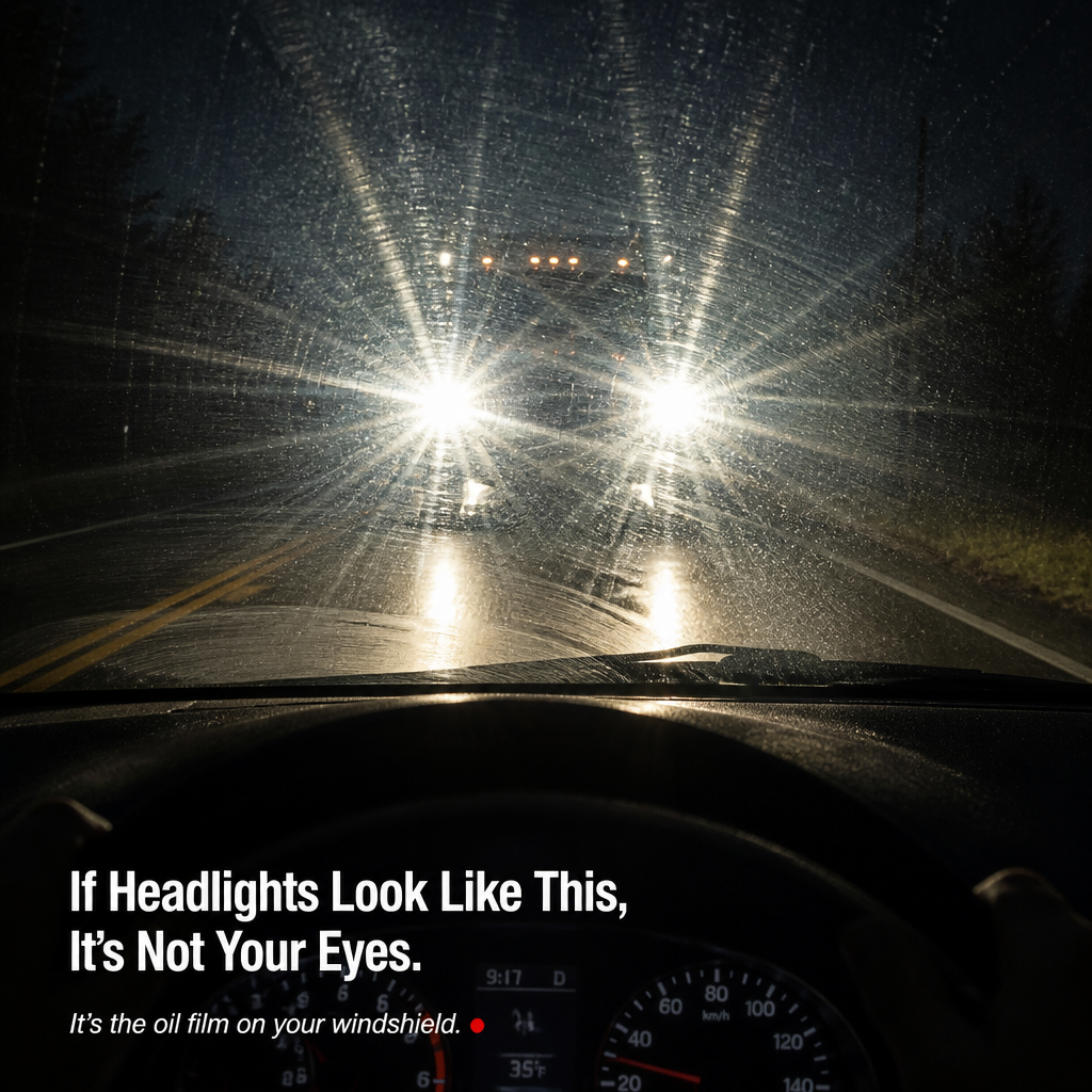 NightSight™ — Strip Oil Film & Drive Without the Night-Glare Halo