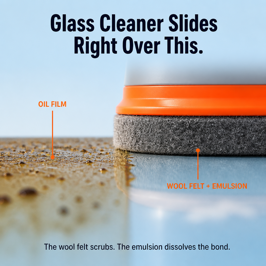 NightSight™ — Strip Oil Film & Drive Without the Night-Glare Halo