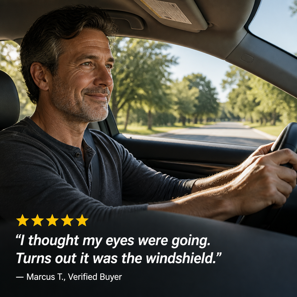 NightSight™ — Strip Oil Film & Drive Without the Night-Glare Halo