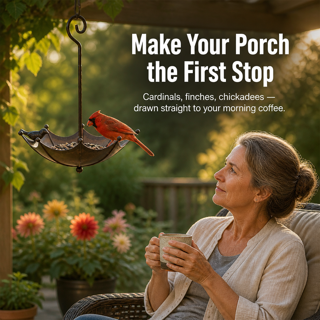 FeatherHaven™ — Pull Wild Cardinals and Finches to Your Porch With Vintage Bronze Charm