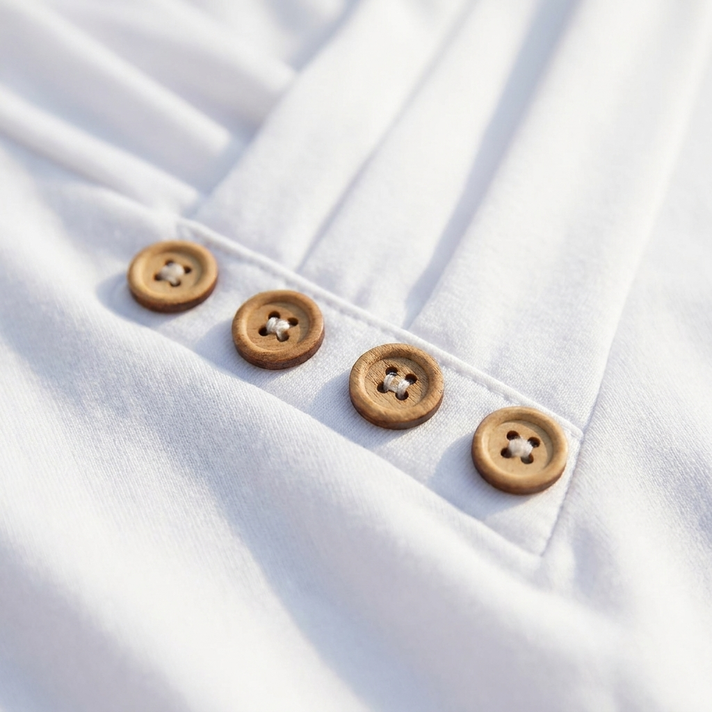 Liora™ – Pleated Wrap V-Neck Tank with Wooden Button Trim