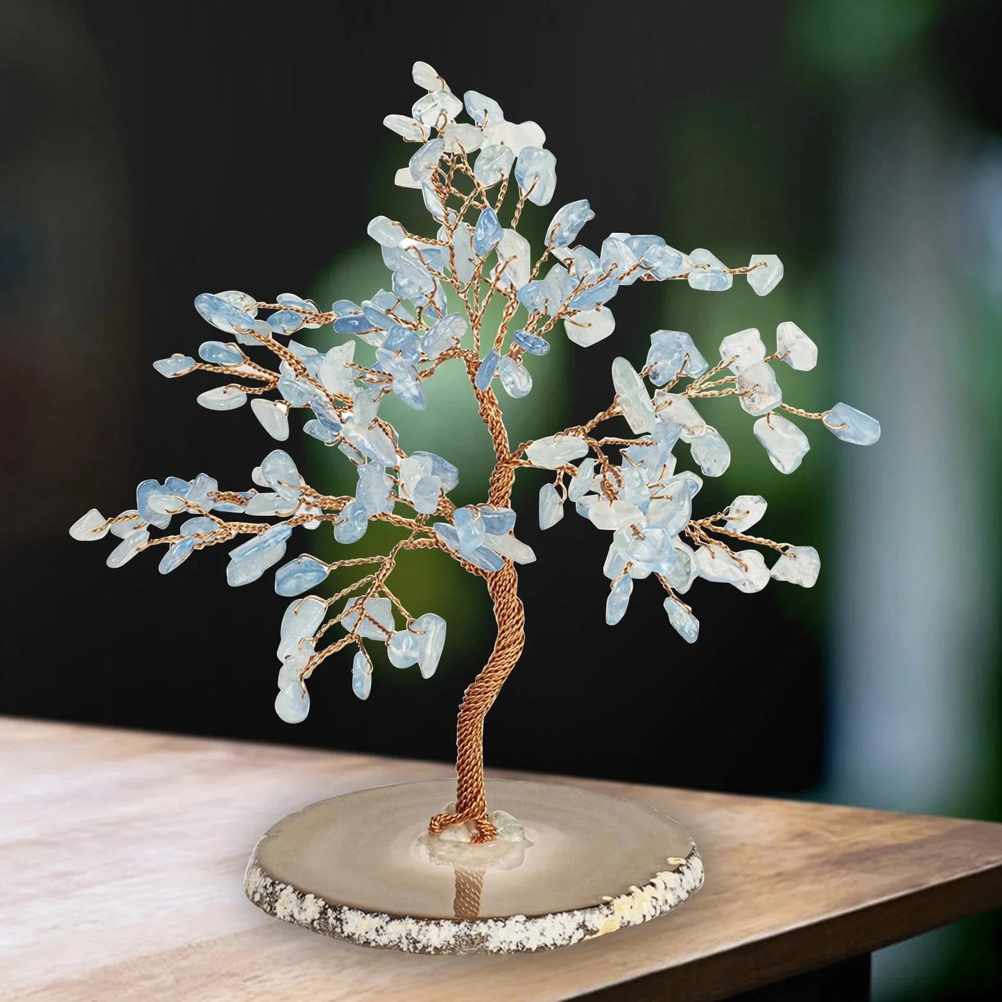 Aquamarine Stone Tree