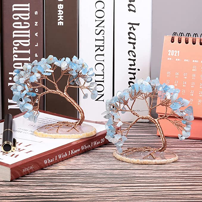 Aquamarine Stone Tree