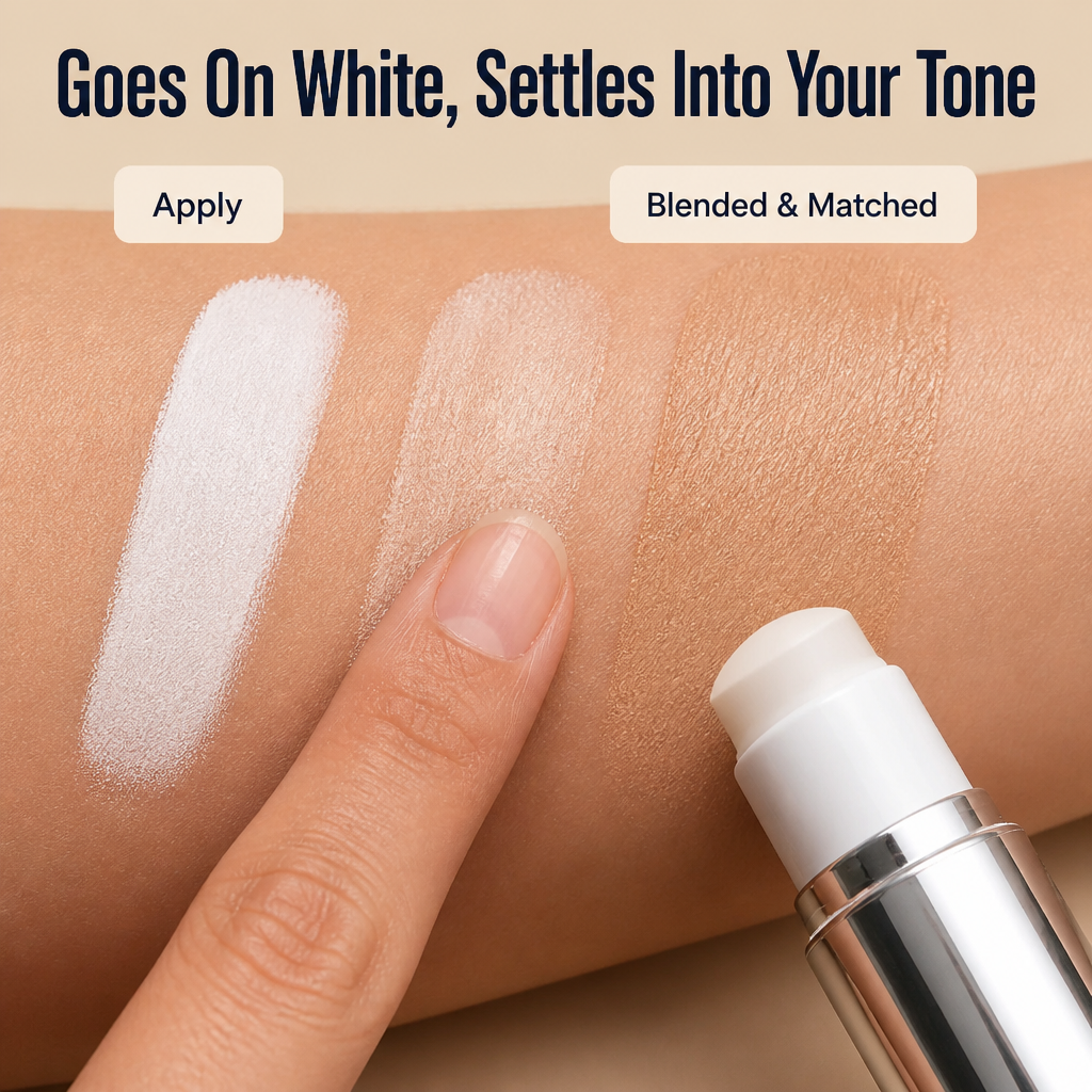 Luvia™ — Match Your Exact Skin Tone in One Swipe & Cover Redness Instantly