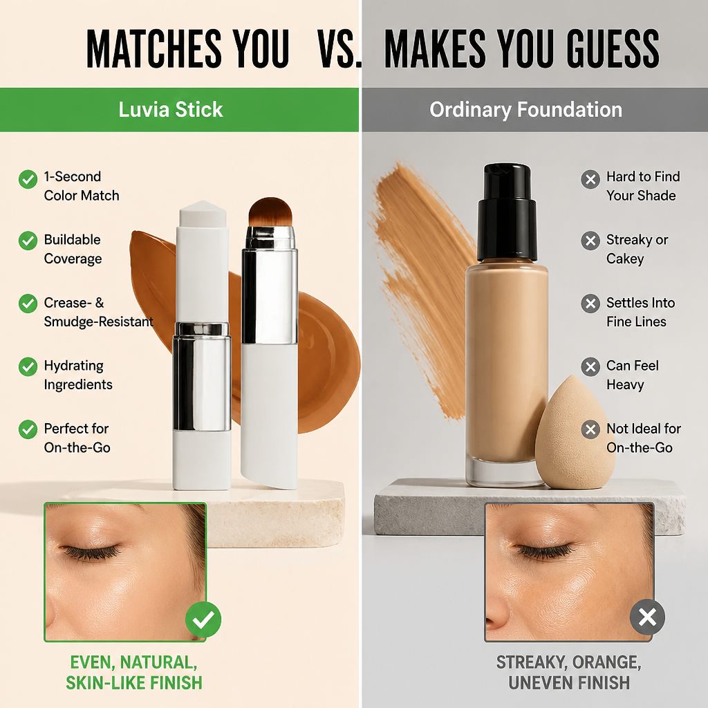 Luvia™ — Match Your Exact Skin Tone in One Swipe & Cover Redness Instantly