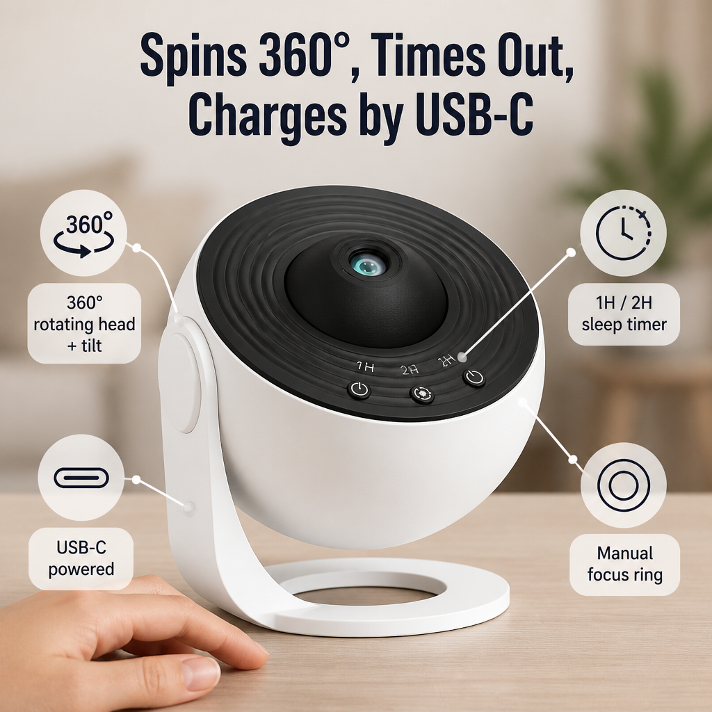 CelestiWave™ — Turn Any Room Into a Planetarium With 13 Real Galaxy Discs