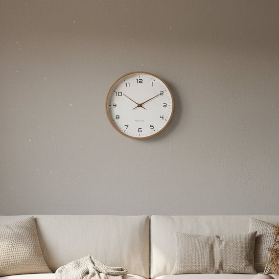Modern Living Wooden Wall Clock with Silent Mechanism