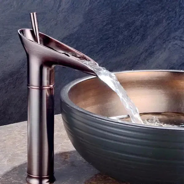 Royaleva Antique Waterfall Bathroom Sink Faucet Elegance