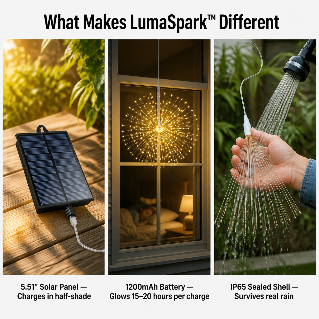 LumaSpark™ — Hang Firework Glow That Powers Itself and Lasts Until Sunrise