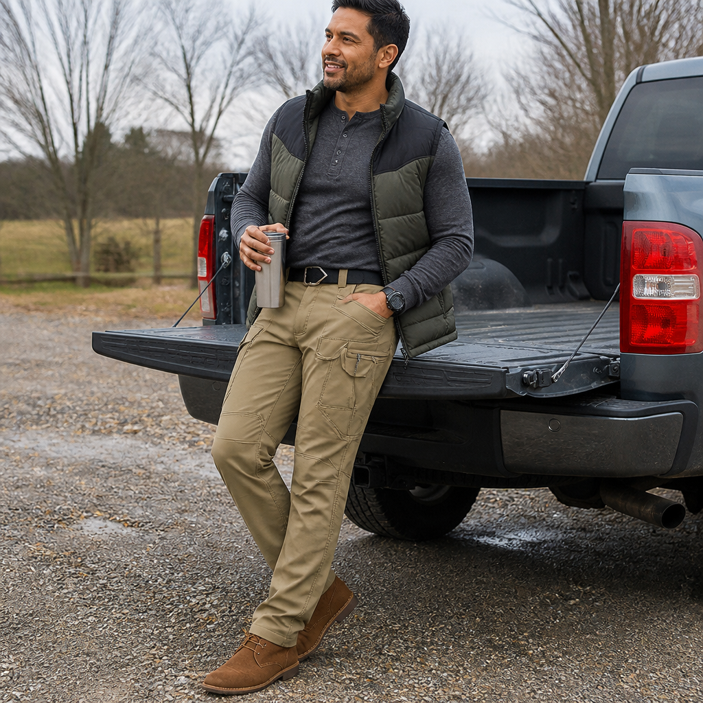 ArcticFlex™ – Waterproof Softshell Winter Cargo Pants with Fleece Lining