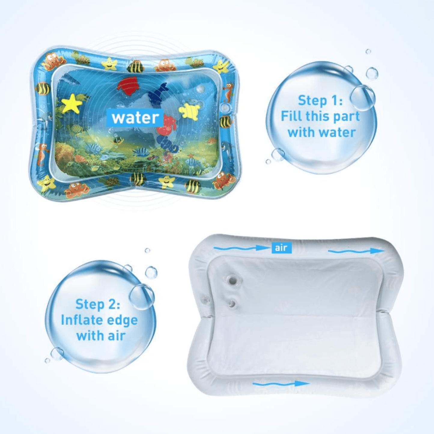 Olivia Water Tummy Time Mat -  50% Off Today - Skaldo & Malin