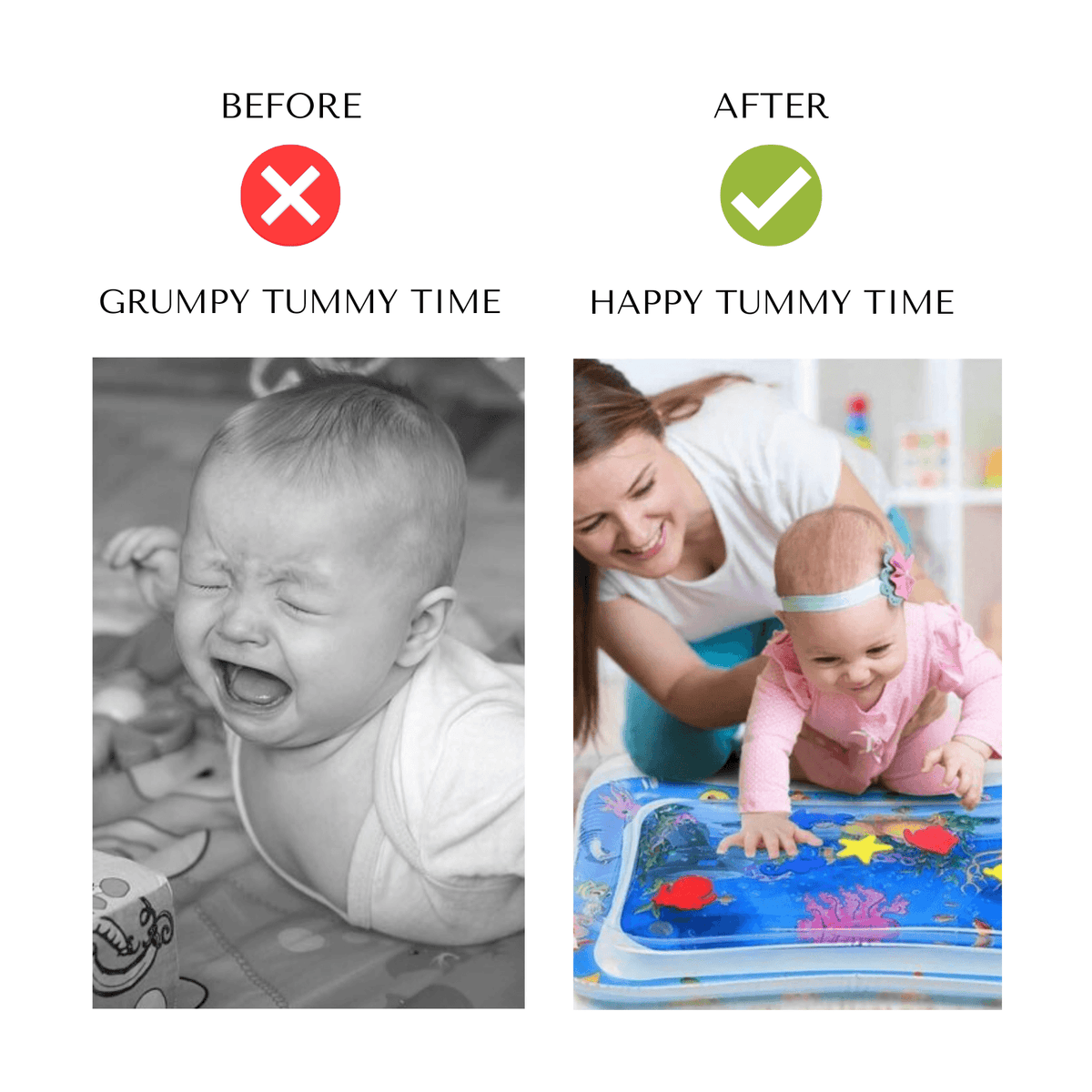 Olivia Water Tummy Time Mat -  50% Off Today - Skaldo & Malin