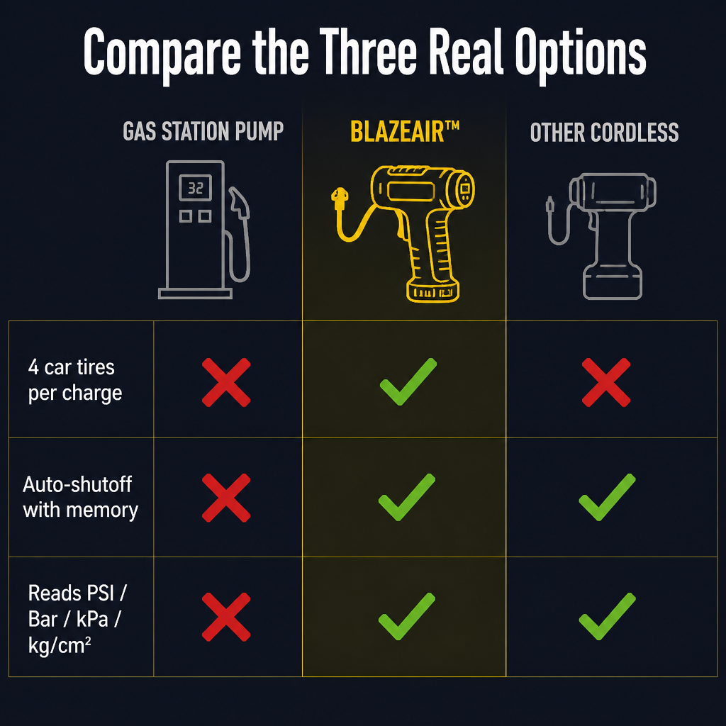 BlazeAir™ — Top Off Any Tire on Any Roadside in Under 4 Minutes