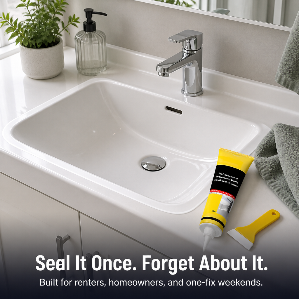 HydroSealPro™ — Seal Cracks, Block Mold, and Make Tired Caulk Look New