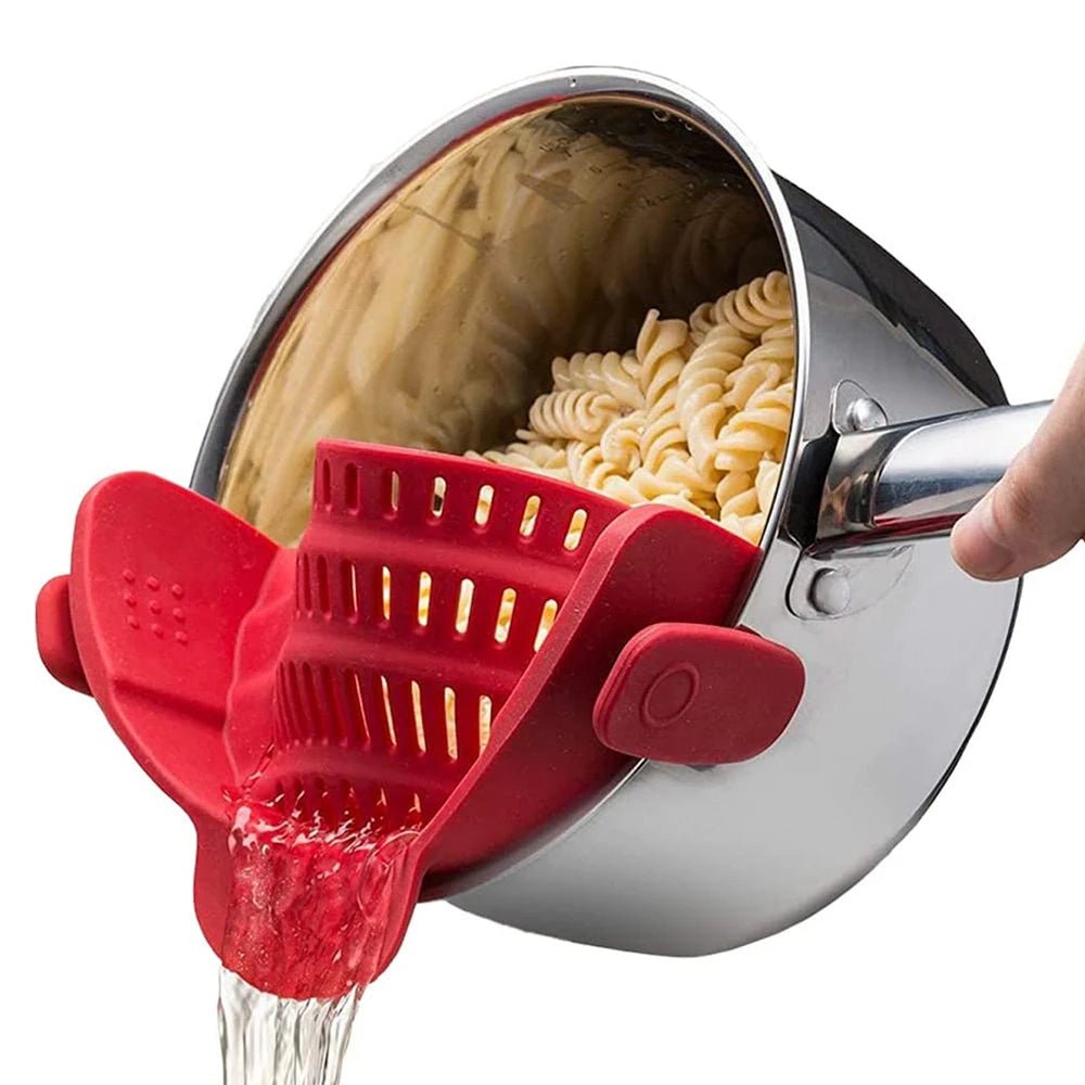 ClipDrain Elite — Clip-On Pot Strainer for Draining Pasta and Vegetables