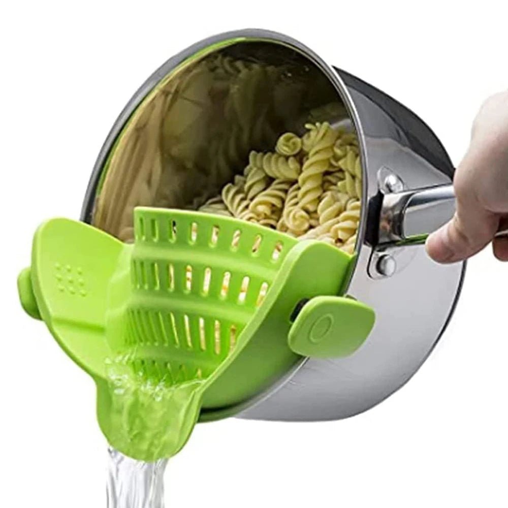 ClipDrain Elite — Clip-On Pot Strainer for Draining Pasta and Vegetables