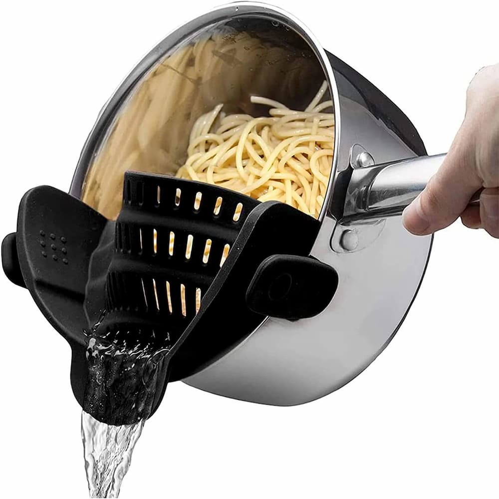 ClipDrain Elite — Clip-On Pot Strainer for Draining Pasta and Vegetables