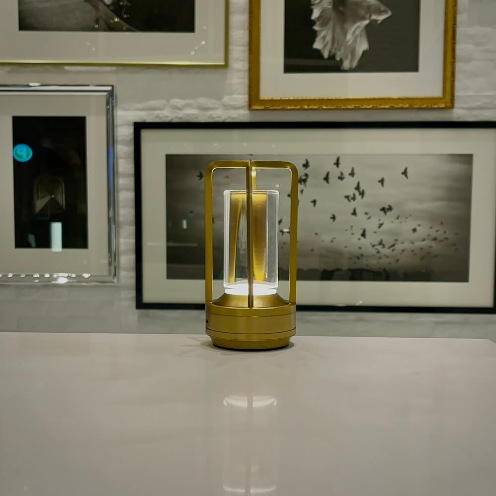 Lumiere Lantern Cordless Crystal Table Lamp