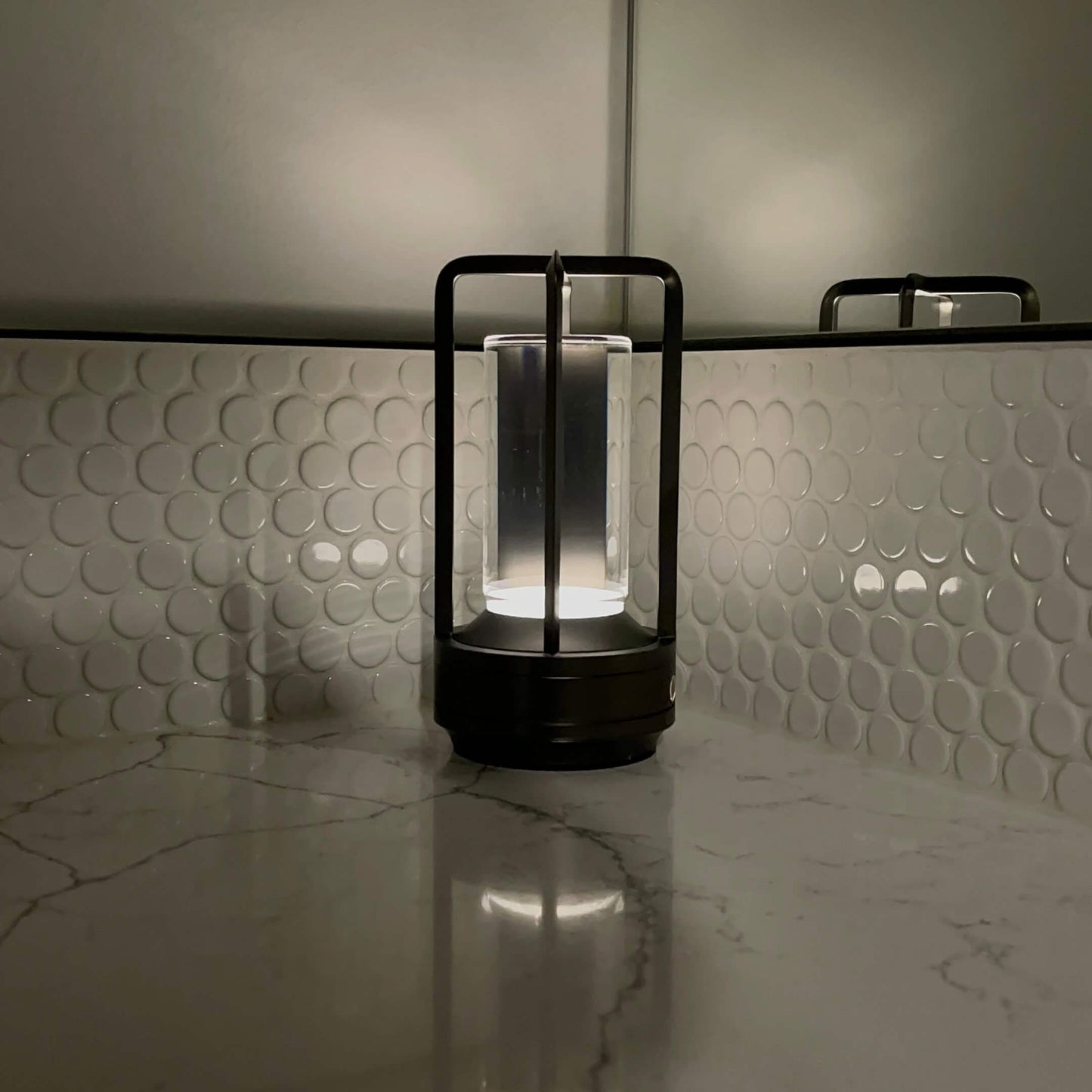Lumiere Lantern Cordless Crystal Table Lamp