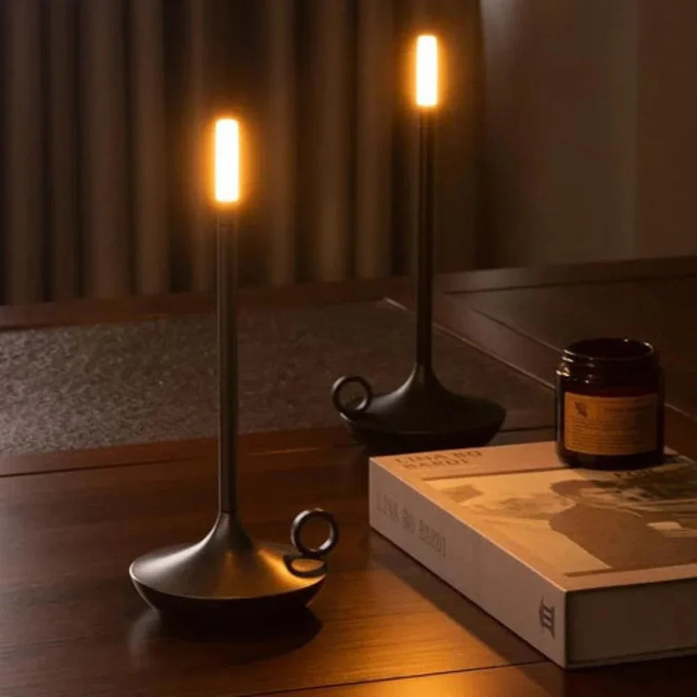 Portable Rechargeable LED Candle Lantern for Indoor & Outdoor Decor