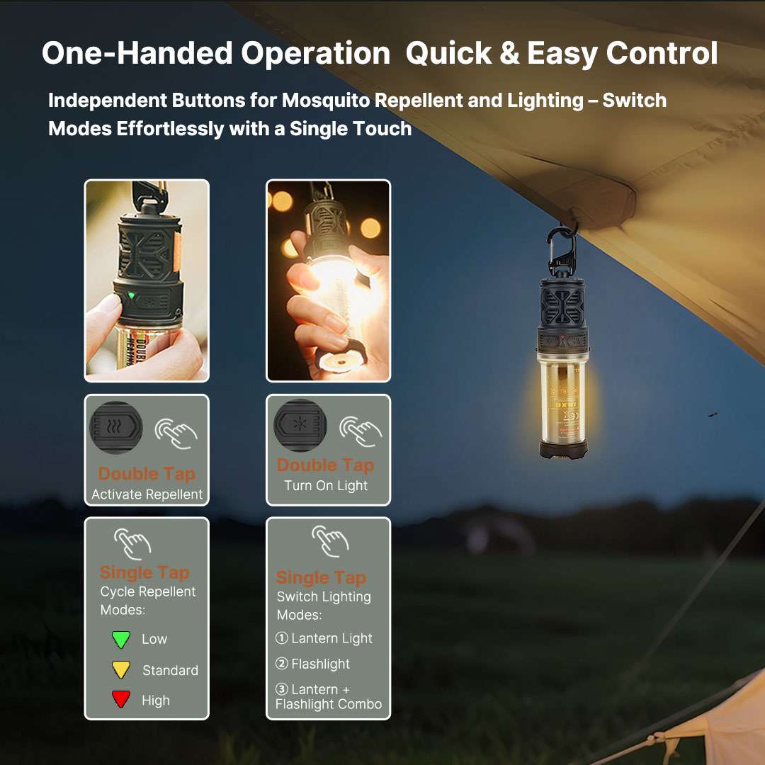 Camping Lantern and Mosquito Zapper Combo for Outdoor Use