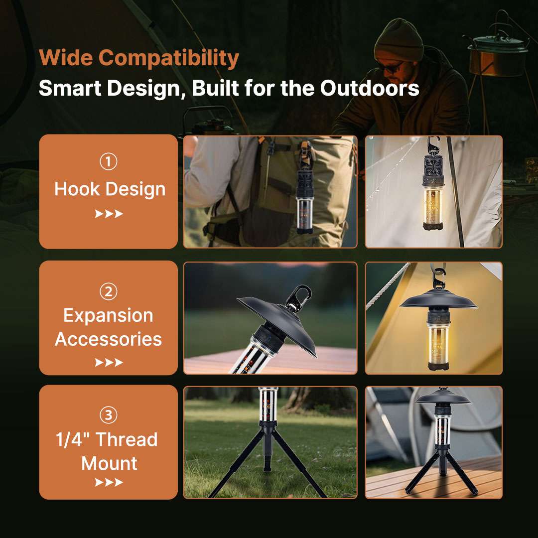 Camping Lantern and Mosquito Zapper Combo for Outdoor Use