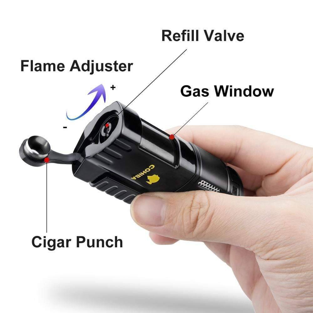 Outdoor 4-Jet Portable Torch Lighter for Activities