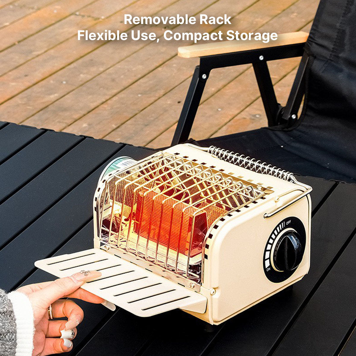 Compact Butane Heater for Camping and Outdoor Warmth