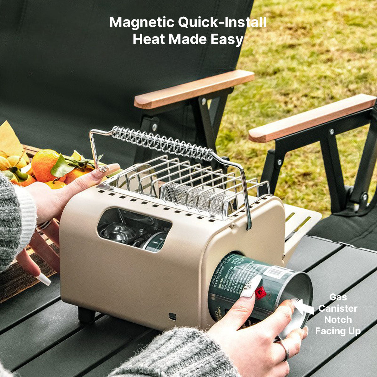 Compact Butane Heater for Camping and Outdoor Warmth