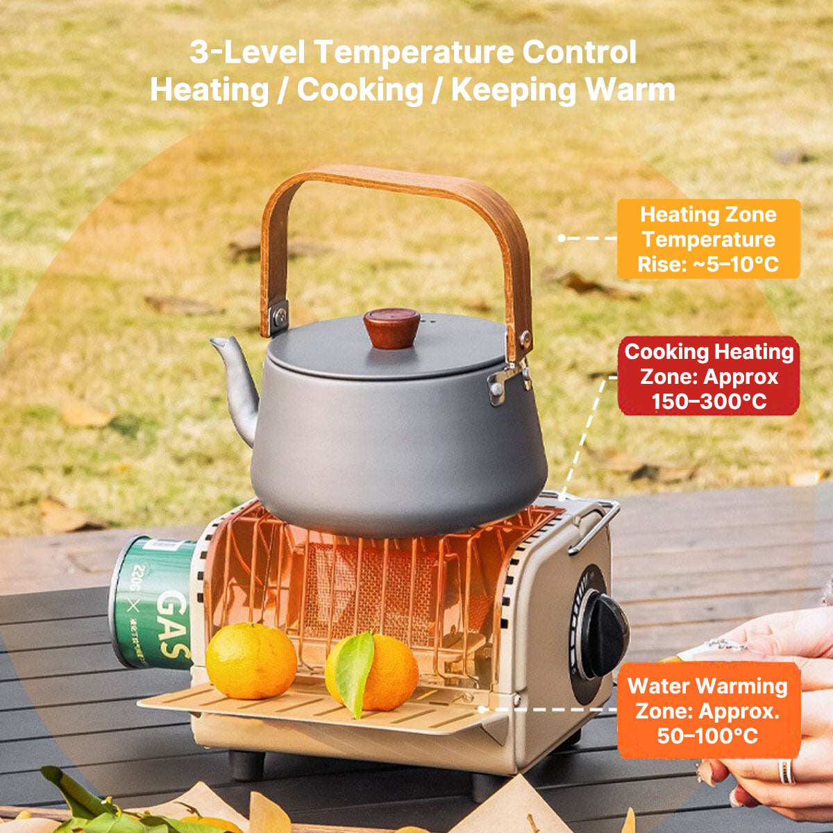 Compact Butane Heater for Camping and Outdoor Warmth